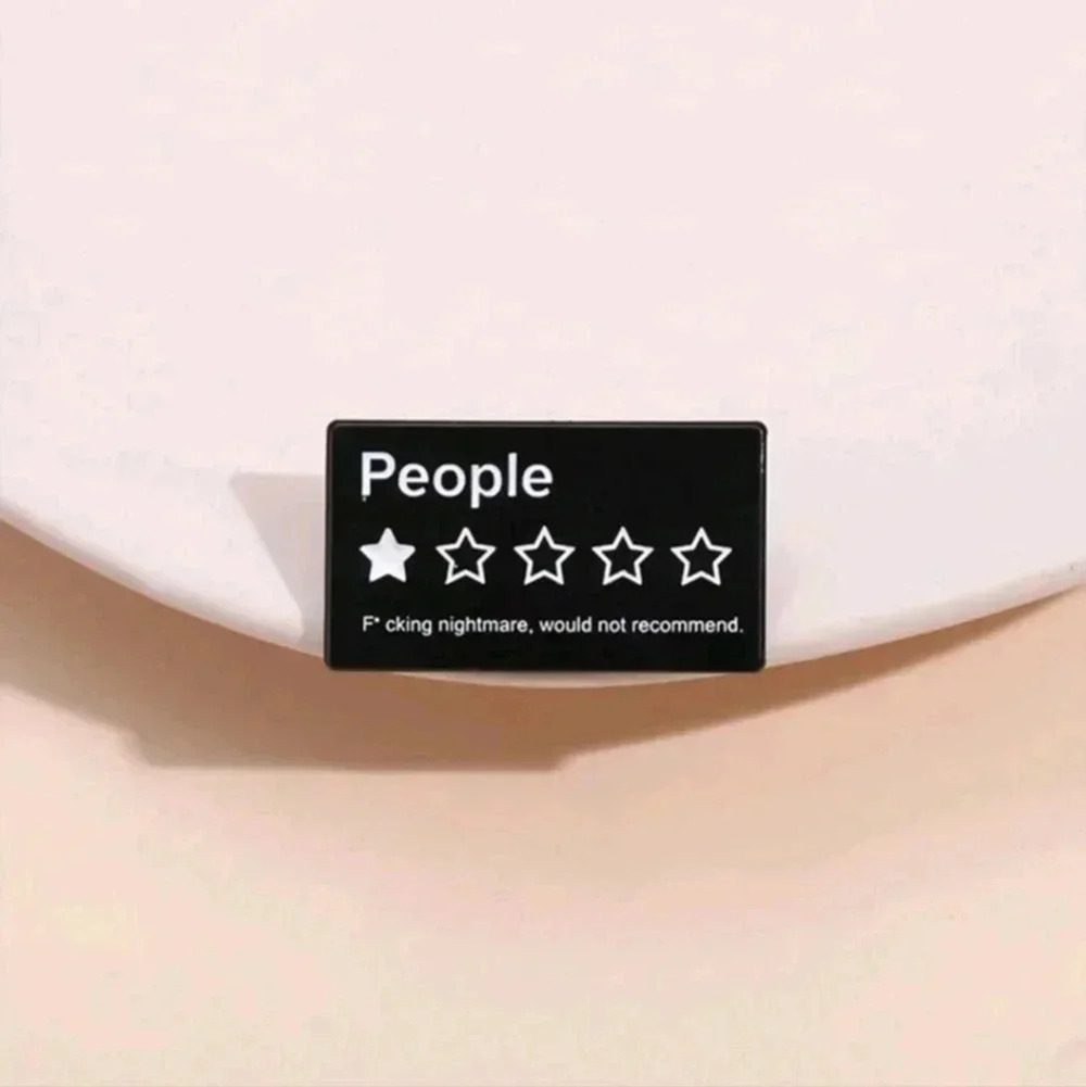 Funny one star people are a flipping nightmare jewelry women's bag accessories